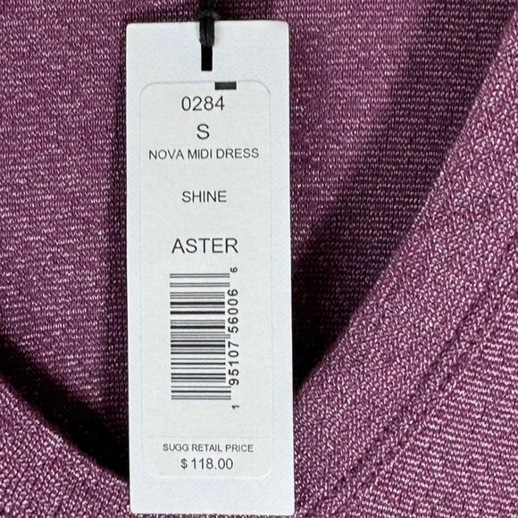 Michael Stars Women's NWT Nova Matted Shine Aster Ruched Mini Dress Sz S - Picture 9 of 11